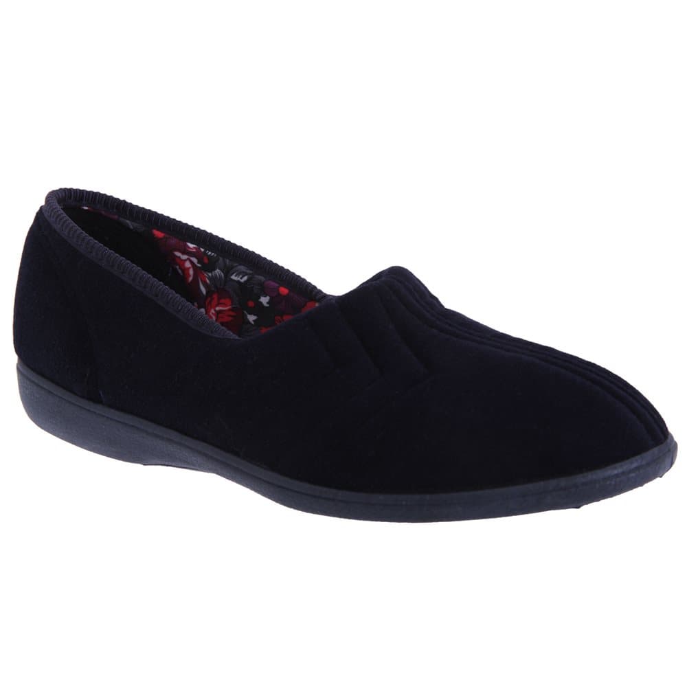 Sleepers Dam / Marlene Roll Top Velour Tofflor