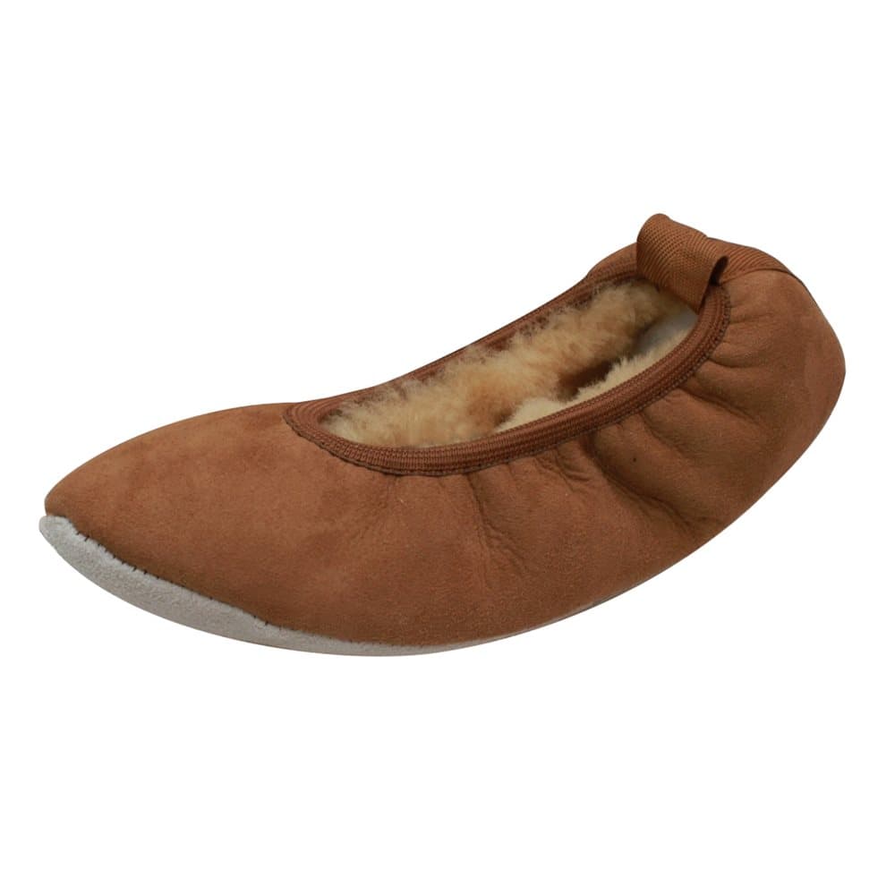 Eastern Counties Leather Womens/Ladies Sheepskin Lined Ballerina Slippers