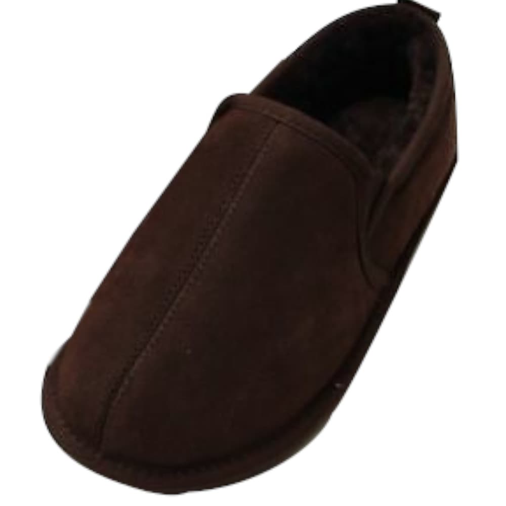 Eastern Counties Leather Mens Sheepskin Lined Hard Sole Slippers