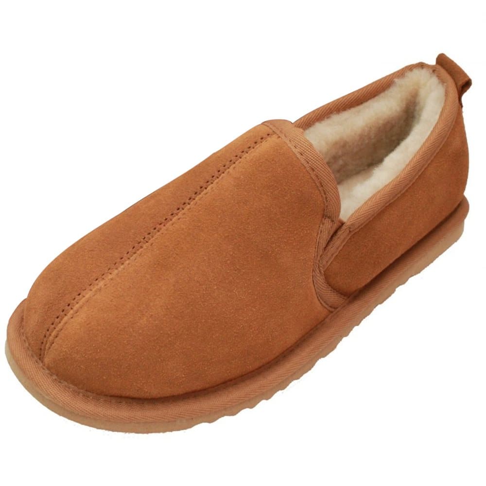 Eastern Counties Leather Mens Sheepskin Lined Hard Sole Slippers