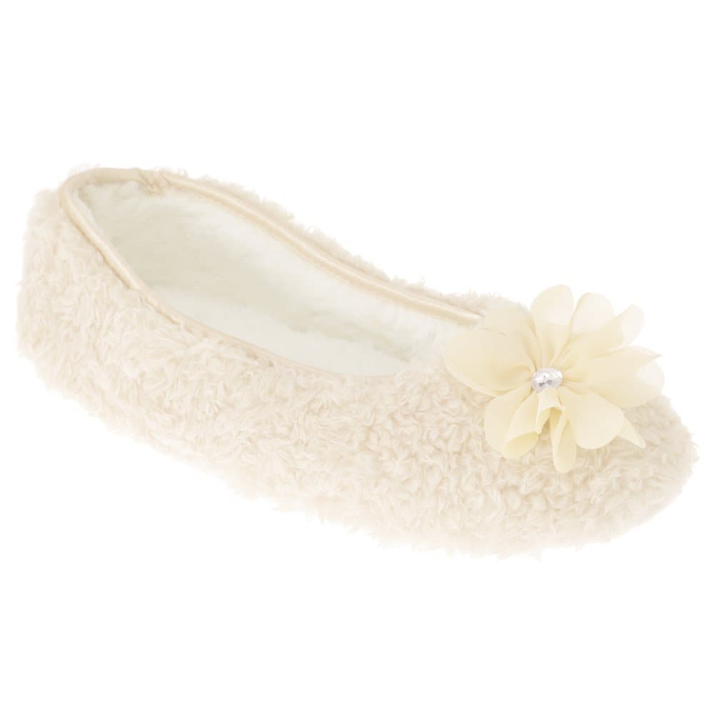 SlumberzzZ Womens/Ladies Fleece Flower Slippers