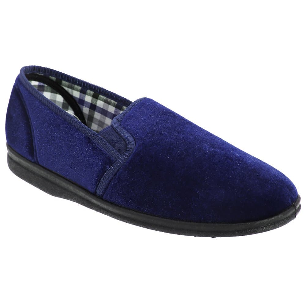 Sleepers Herrar Simon Plain Gusset Velour Slippers