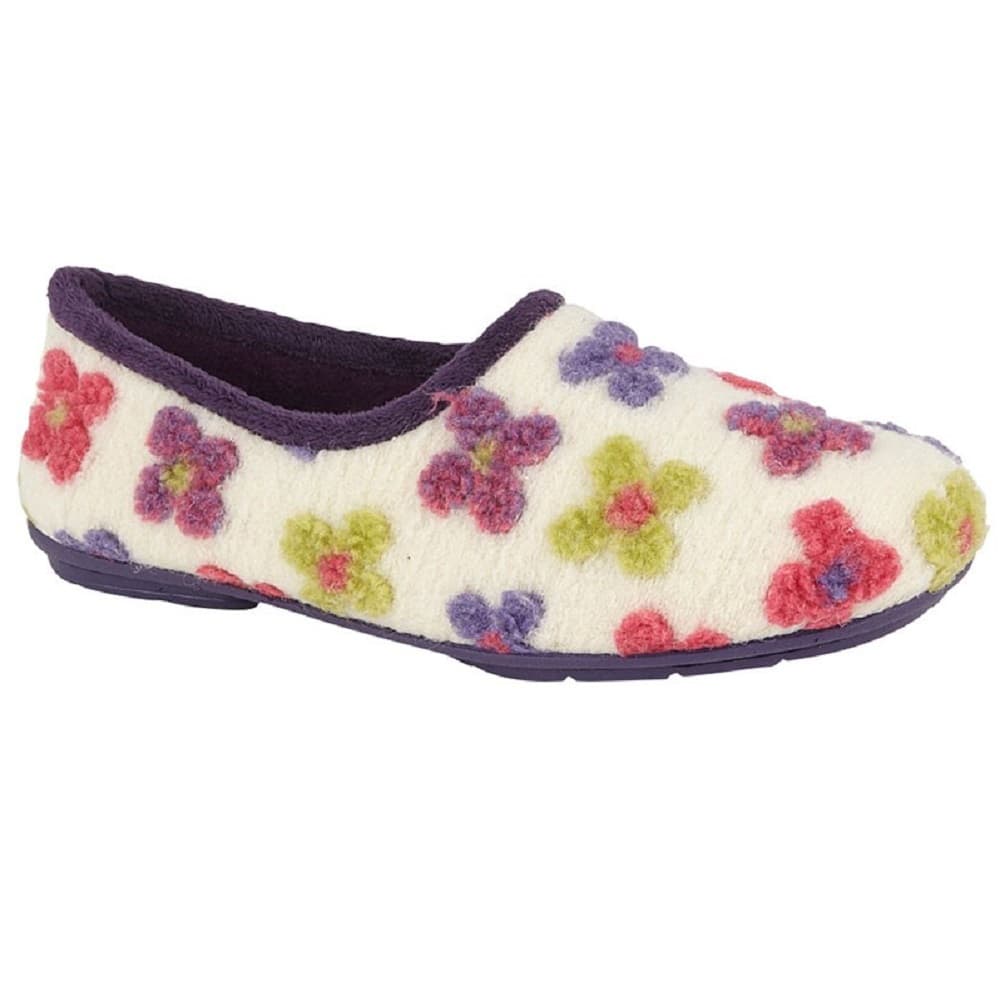 Sleepers Womens/Ladies Gracie Floral Memory Foam Slippers