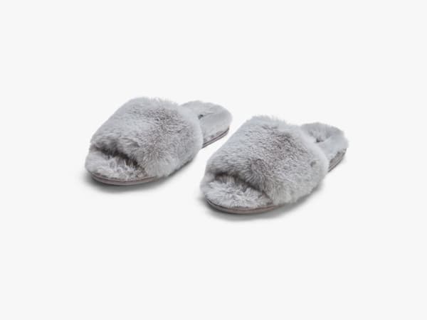 Carpe Diem Beds Fuskpäls slippers Soft Grey S (Stl 36-37)