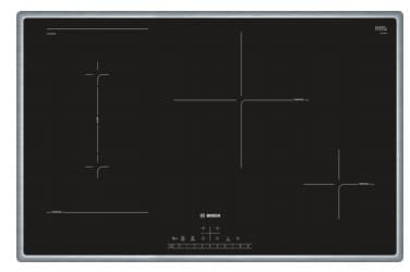 Bosch PVS845FB5E, Svart, Rostfritt stål, Inbyggd, Induktionshäll med zon, Glass-keramisk, 4 zone(s), 4 zone(s)