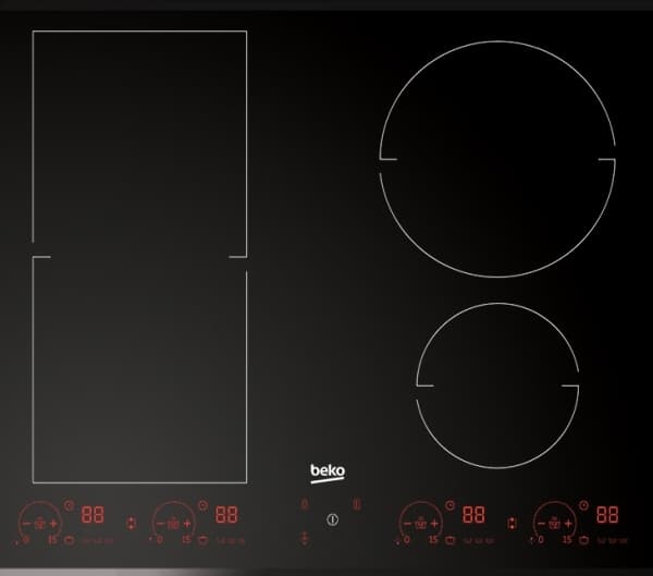 Beko HII64800FHT, Svart, Inbyggd, Induktionshäll med zon, 4 zone(s), 4 zone(s), 1500 W