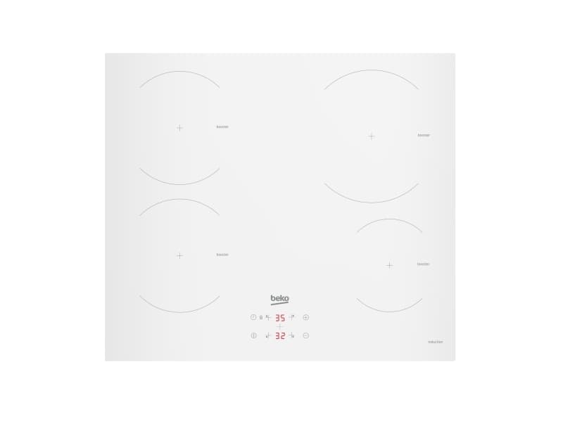 Beko HII64400ATW, Vit, Inbyggd, 60 cm, Induktionshäll med zon, 4 zone(s), 4 zone(s)