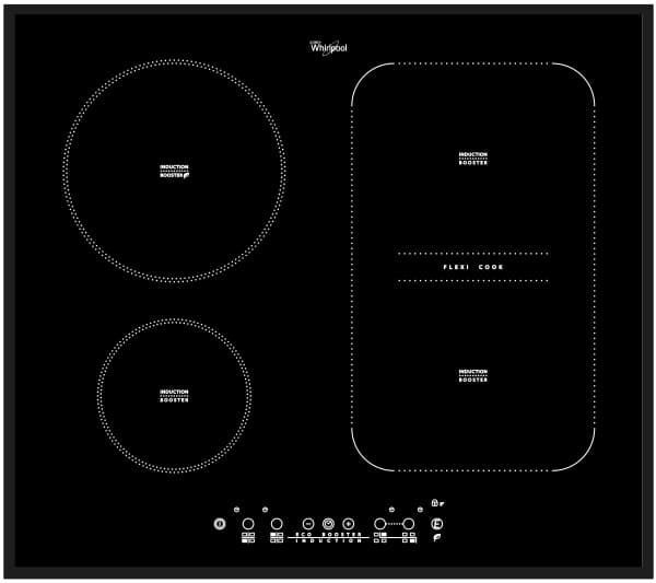 Whirlpool ACM 808/BA - Induktionshäll - 4 kokplattor - Fördjupning - bredd: 56 cm - djup: 49 cm - svart