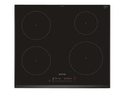 Siemens iQ100 EH651FEB1E - Induktionshäll - 4 kokplattor - Fördjupning - bredd: 56 cm - djup: 49 cm - svart - med fasetterad framkant