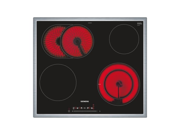 Siemens iQ300 ET645FNN1E, Innebygget, Keramisk, Glass-keramikk, Svart, 1200 W, Rund
