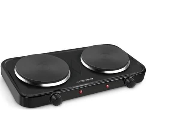 Esperanza EKH004K, Svart, Benkeplate, Innebygde kokeplater, 2 zone(s), 2 zone(s), 1000 W