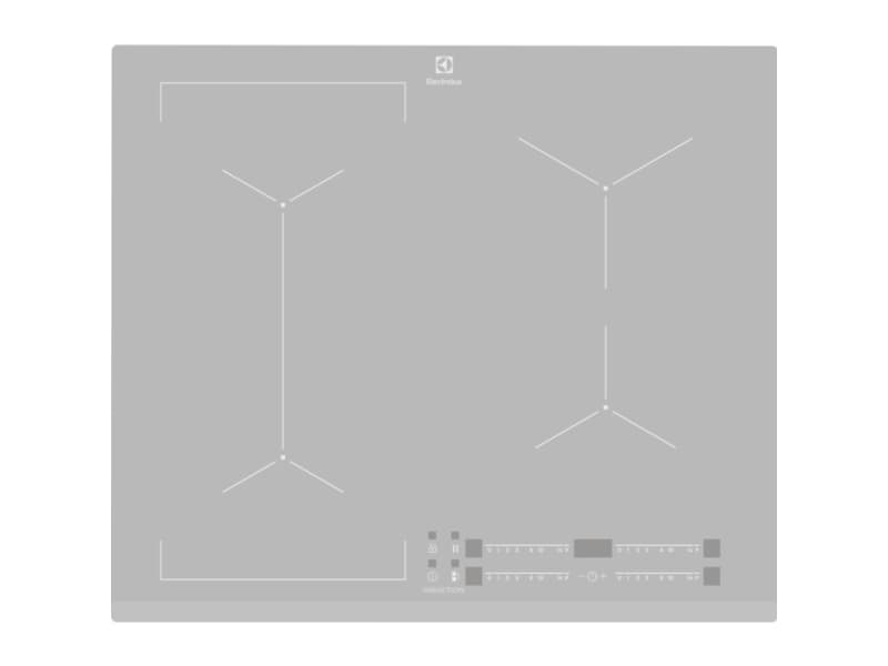 Electrolux EIV63440BS, Sølv, Innebygget, Sonebasert induksjon, Glass, 4 zone(s), 4 zone(s)