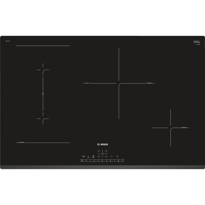 BOSCH - PVS831FC5E - Induktionsbord - 4 brændere - 2200W - Vitroceramisk komfur - Sort