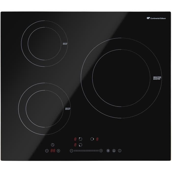 CONTINENTAL EDISON Induktions kogeplade med 3 pejse 7000W