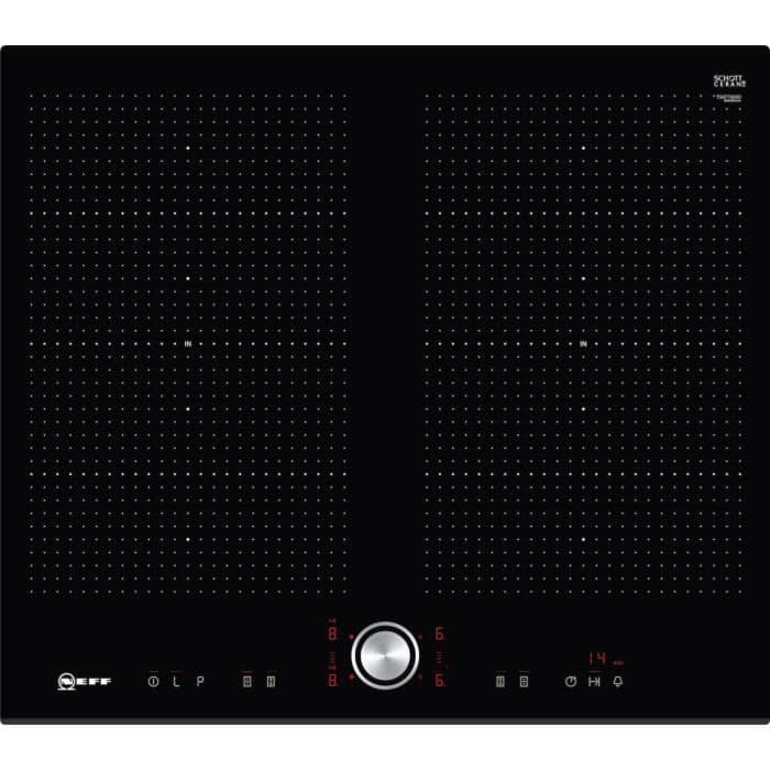 NEFF T56FT60X0 - Induktion kogeplade-2 zoner flexInduktion-7400 W max-L59,2 x D 52,2 cm-Glasbelægning-Sort