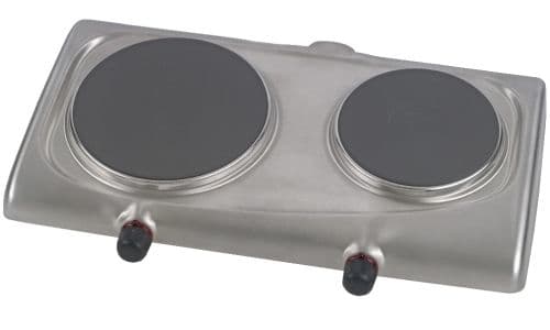 Eta 3119 90010, Rostfritt stål, Countertop, Gjutjärnsplatta, 2 zone(s), 1000 W, 14,5 cm