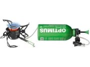 Optimus Polaris Optifuel + 0.4L fuel bottle, petrol stove (black / green, runs on gas and petrol)