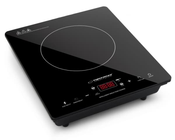 Esperanza EKH006, Svart, Benkeplate, Sonebasert induksjon, 1 zone(s), 1 zone(s), 2000 W