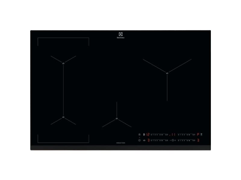 Electrolux EIS82449, Svart, Innebygget, 80 cm, Sonebasert induksjon, 4 zone(s), 4 zone(s)