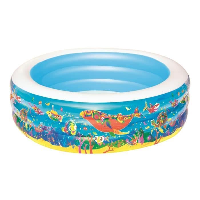 BESTWAY Fiskdekorationspool med 3 trådar - Ø 196 x H 53 cm