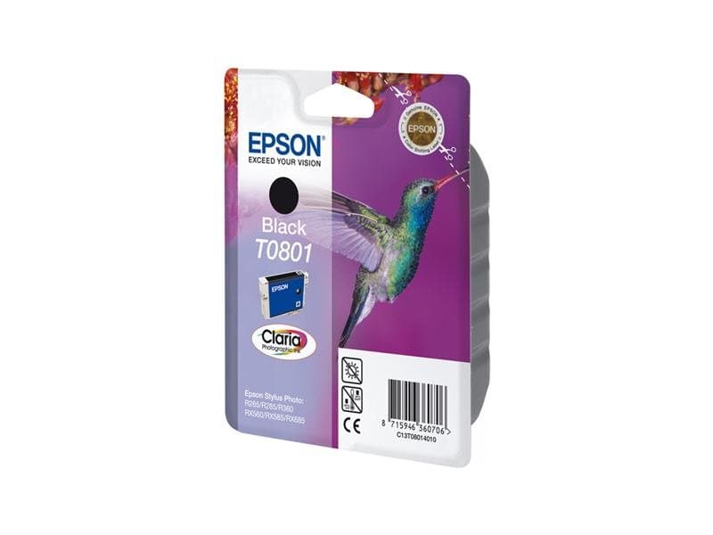 Bläckpatron Epson T0801 Svart