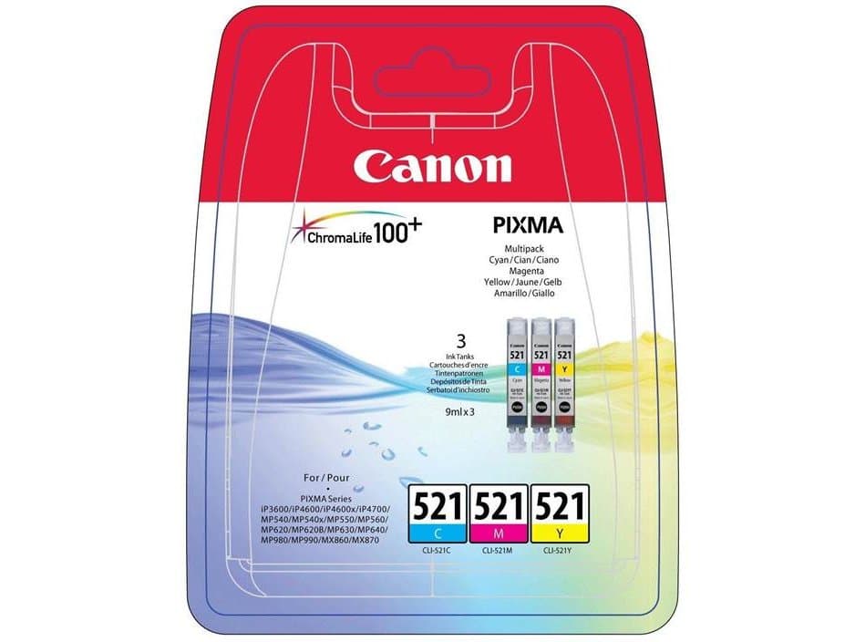 Bläckpatron Canon CLI-521 Värdepaket