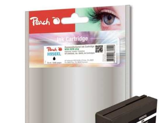 Peach PI300-534, Pigmentbasert blekk, Svart, HP OfficeJet Pro 251dw/276dw/8100/8600/8600 Plus, 1 stykker, Inkjet-utskrift, Høyt (XL) utbytte