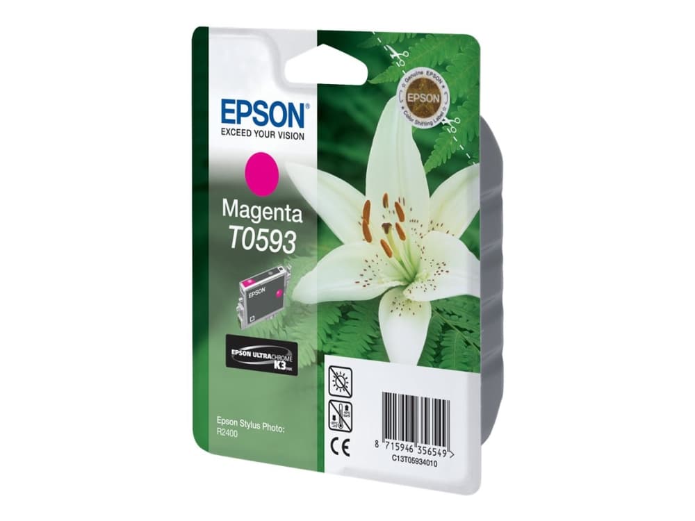 Epson T0593 - 13 ml - magenta - original - blister - bläckpatron - för Stylus Photo R2400