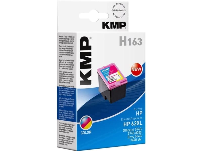 KMP H163, Cyan, Magenta, Gul, Pigmentbaserat bläck, HP, Envy 5540 e-All-in-One Envy 5542 e-All-in-One Envy 5640 e-All-in-One Envy 5642 e-All-in-One E