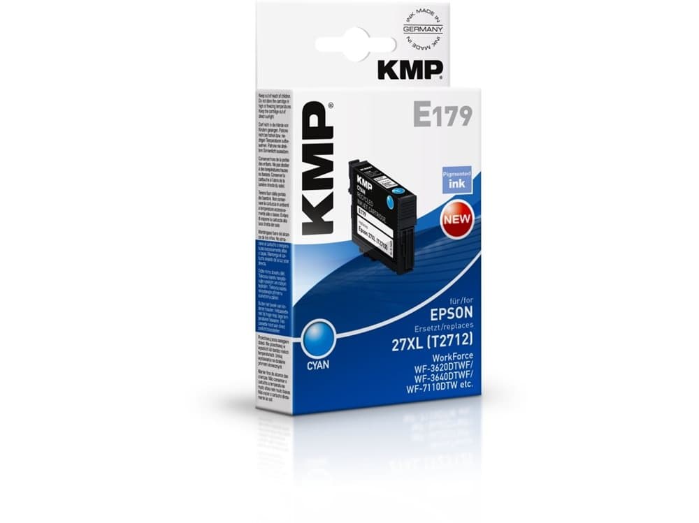 KMP E179, Cyan, Epson, Workforce WF-3620 DWF Workforce WF-3640 DTWF Workforce WF-7110 DTW Workforce WF-7610 DWF Workforce..., Bläckstråleutskrift, 11