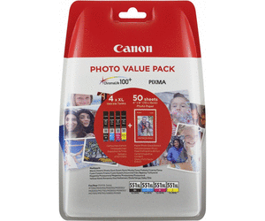 Canon CLI-551XL C/M/Y/BK Photo Value Pack - 4-pack - 11 ml - svart, gul, cyan, magenta - original - blister - blekkbeholder - for PIXMA iP8750, iX685