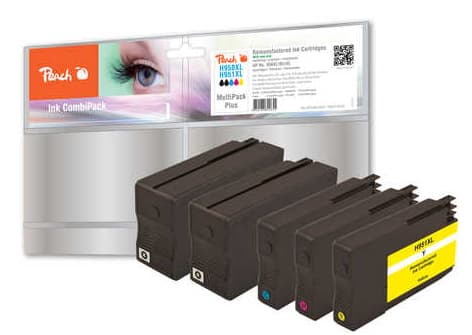 Peach PI300-583, Pigmentbaserat bläck, Svart, Cyan, Magenta, Gul, HP, Multi pack, HP OfficeJet 6100 e-Printer HP OfficeJet 6600 e-All-in-One HP Offic