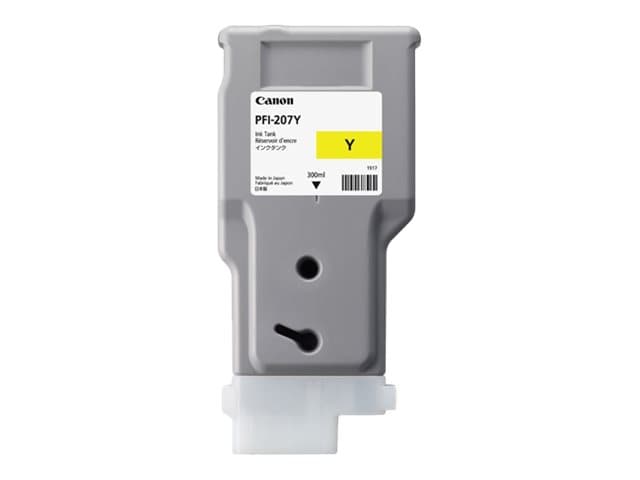 Canon PFI-207 Y - 300 ml - gul - original - bläcktank - för imagePROGRAF iPF680, iPF685, iPF780, iPF785