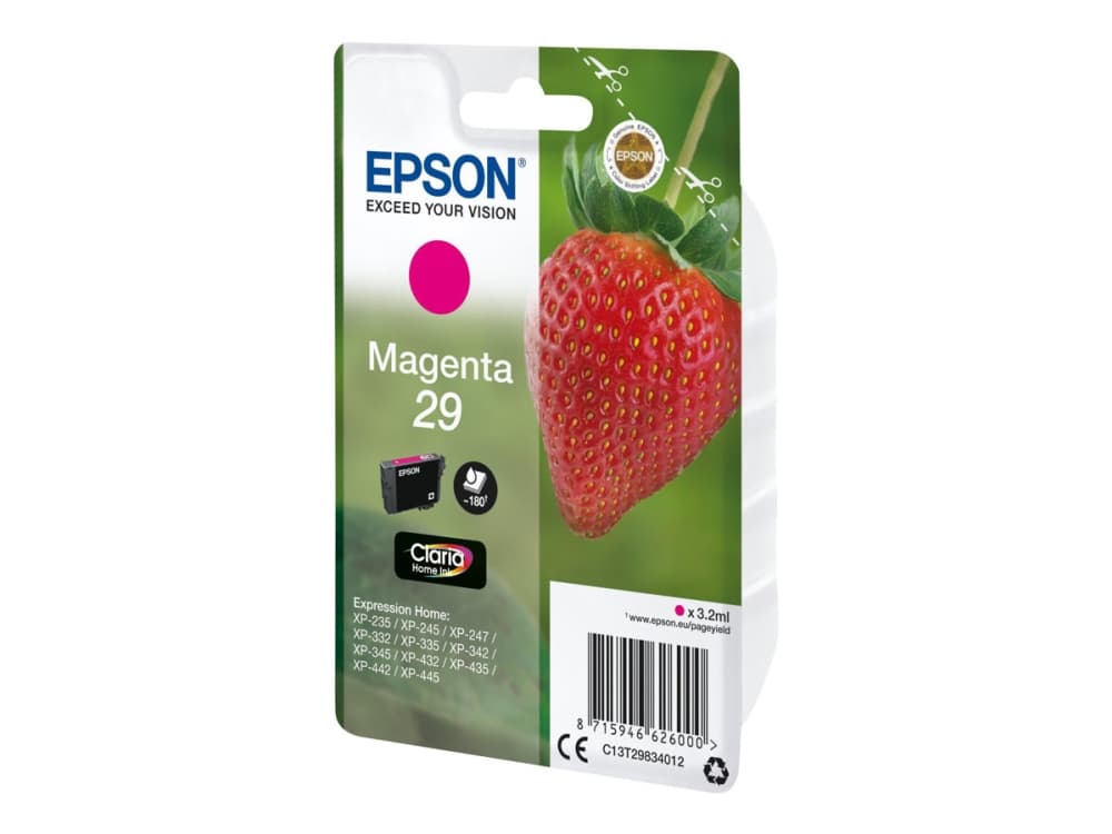 Epson 29 - 3.2 ml - magenta - original - blister - bläckpatron - för Expression Home XP-245, 247, 255, 257, 332, 342, 345, 352, 355, 435, 442, 445, 4