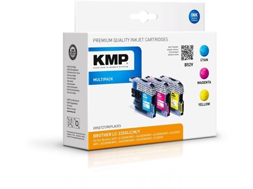 Bild av Kmp B52V, Cyan, Magenta, Gul, Pigmentbaserat bläck, Brother, Dcp-J4120DW, Mfc-J4420DW, Mfc-J4620DW, Mfc-J4625DW, Mfc-J5320DW, Mfc-J5620DW, Mfc-J5625D
