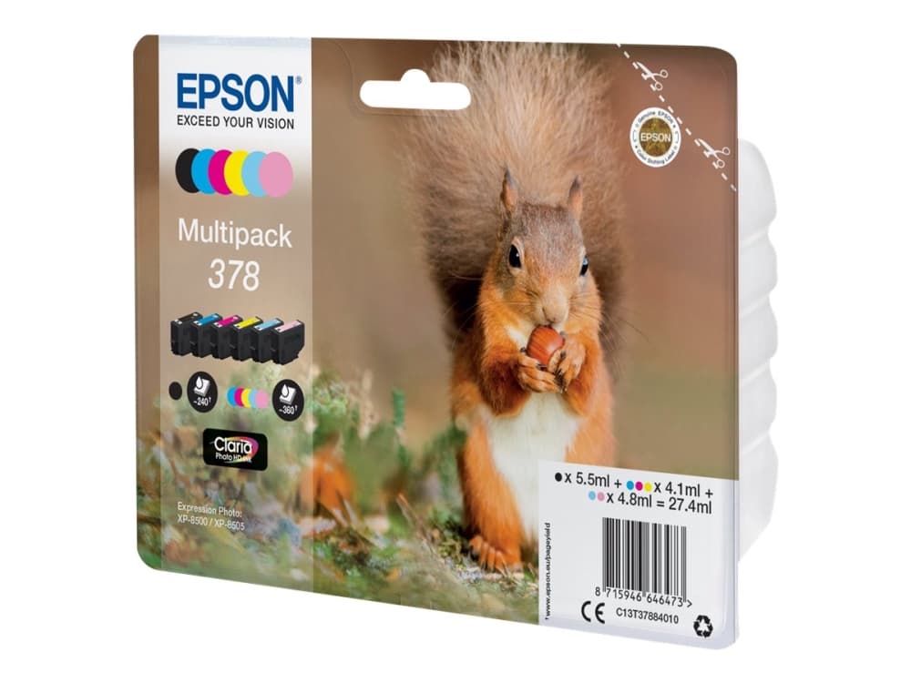 Epson Multipack 378 - 6-pack - svart, gul, cyan, magenta, lys magenta, lys cyan - original - blister - blekkpatron - for Expression Home XP-8605, XP-