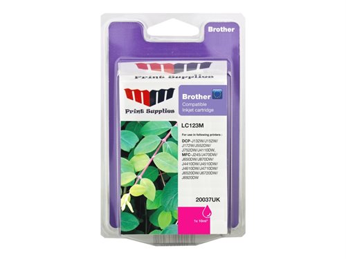 Bild av MM Print Supplies 20037UK - 10 ml - magenta - compatible - blister - bläckpatron - för Brother DCP-J100, J105, J132, J152, J552, J752, MFC-J245, J470