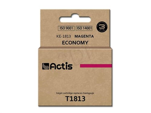 Bild av Actis KE-1813, Kompatibel, Färgbaserat bläck, Magenta, Epson, Single pack, Epson Expression Home: XP-30, XP-102, XP-202, XP-205, XP-305, XP-405.