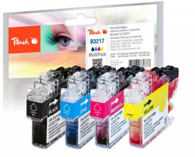 Bild av Peach PI500-238, Pigmentbaserat bläck, Svart, Cyan, Magenta, Gul, Brother, Multi pack, Brother MFCJ 5330 DW Brother MFCJ 5330 DW XL Brother MFCJ 5335