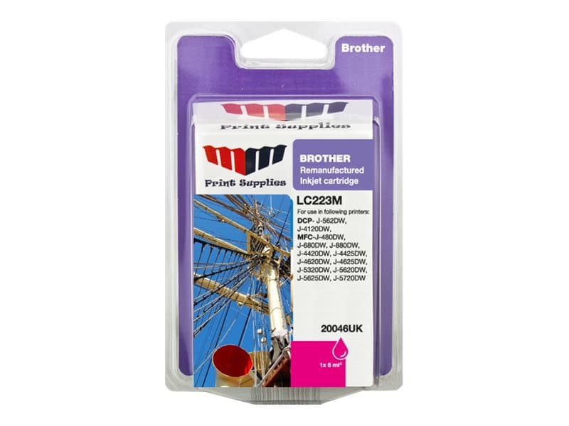 MM Print Supplies 20046UK - 6 ml - magenta - compatible - blister - bläckpatron - för Brother DCP-J4120, J562, MFC-J4625, J480, J680, J880; Business
