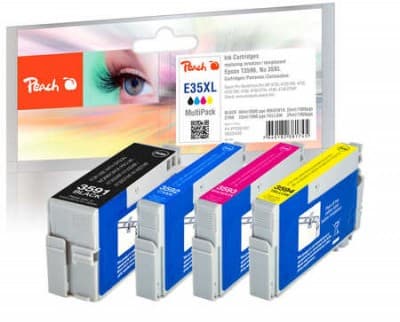 Peach PI200-637, Pigmentbaserat bläck, Svart, Cyan, Magenta, Gul, Epson, Multi pack, Epson WorkForce Pro WF-4700 Series Epson WorkForce Pro WF-4720 D