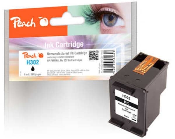 Peach PI300-649, Pigmentbaserat bläck, Svart, 1 styck, HP, HP DeskJet 1110 HP DeskJet 1112 HP DeskJet 2100 Series HP DeskJet 2130 HP DeskJet 2132 HP