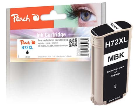 Peach PI300-690, Compatible, Pigmentbaserat bläck, matt svart, HP, HP DesignJet T 1100 24 Inch HP DesignJet T 1100 44 Inch HP DesignJet T 1100 MFP HP