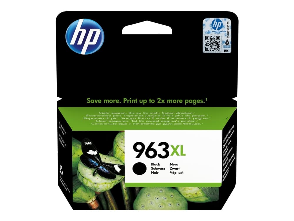 HP 963XL - 47.86 ml - Lång livslängd - svart - original - bläckpatron - för Officejet Pro 9010, 9012, 9013, 9014, 9015, 9016, 9018, 9019, 9020, 9022,
