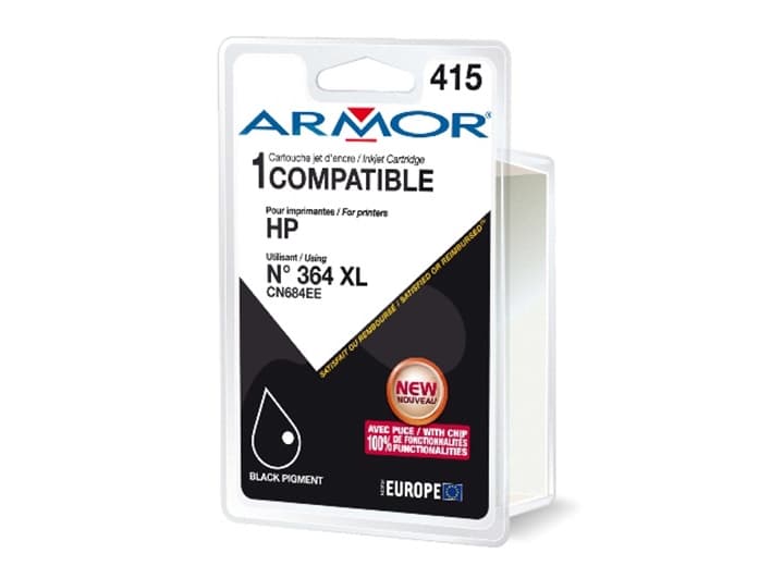 Armor B12571R1, Pigmentbaserat bläck, Svart, HP, DeskJet D 5460, 1 styck, Hög (XL) avkastning