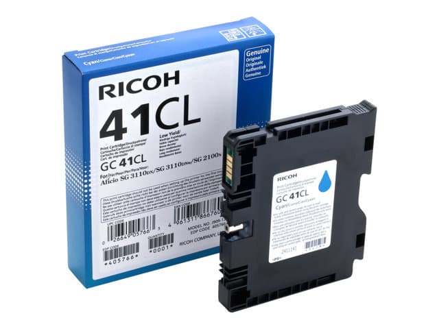 Ricoh GC 41CL - Low Yield - cyan - original - bläckpatron - för Nashuatec SG 2100; NRG SG 2100; Rex Rotary SG 2100; Ricoh Aficio SG 7100, SG 31XX
