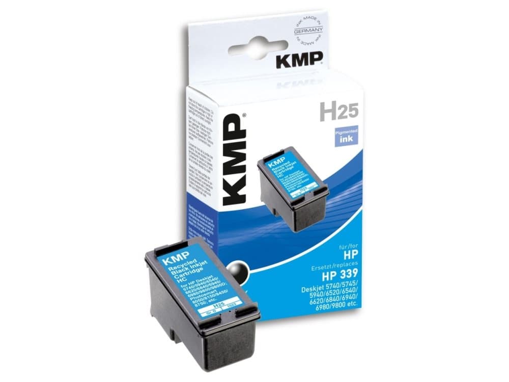 KMP H25, Pigmentbaserat bläck, Svart, HP DeskJet 5740, 5745, 5940, 5950, 6520, 6540, 6540 D, 6540 DT, 6620, 6830, 6830 V, 6840, 6940,..., 1 styck, Bl