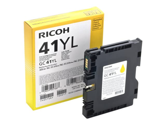 Ricoh GC 41YL - Low Yield - gul - original - bläckpatron - för Ricoh Aficio SG 2100, Aficio SG 3100, Aficio SG 3110, Aficio SG 7100, SG 3110, SG 3120