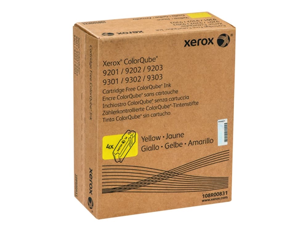 Xerox ColorQube 9201/9202/9203 - 4-pack - gul - original - fast bläck Sold - för ColorQube 9201, 9202, 9203, 9300V_F, 9301, 9302, 9302/PM3XF, 9303, 9