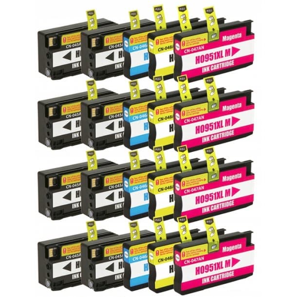 HP 950 / HP 951 XXL kombipack 20 st - Kompatibel - BK / C / M / Y 1000 ml
